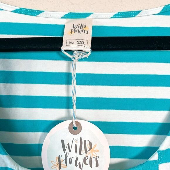 NWT! Wildflowers Women's Striped Shirt, Size XXL - Picture 2 of 3